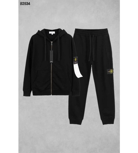 세일 - 스톤아일랜드 와펜 테리 후드집업 + 와펜 테리 조거 팬츠 세트