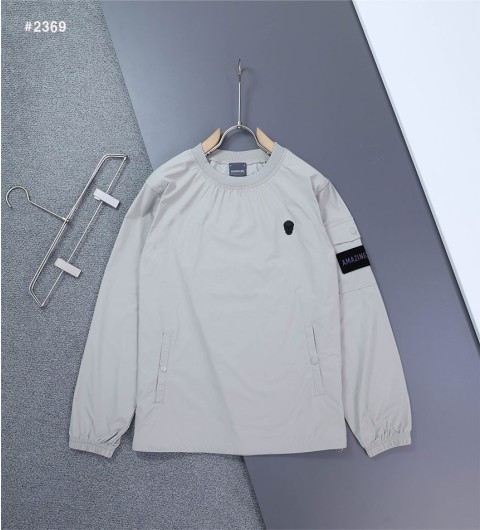 어메이징크리 하이브리드 원드브레이크 라운드 맨투맨 - 2 Color