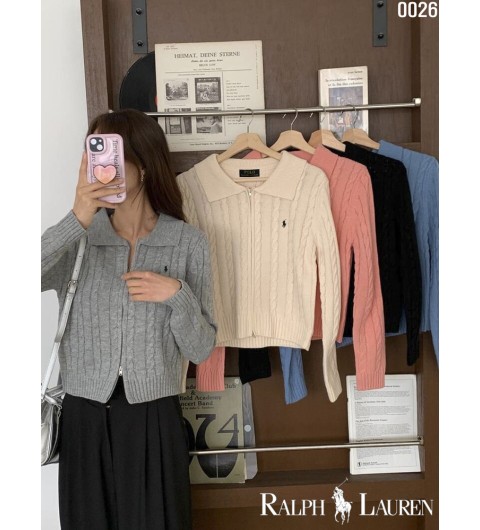 랄프로렌 폴로 여성 케이블 니트 집업 0026 - 5 Color