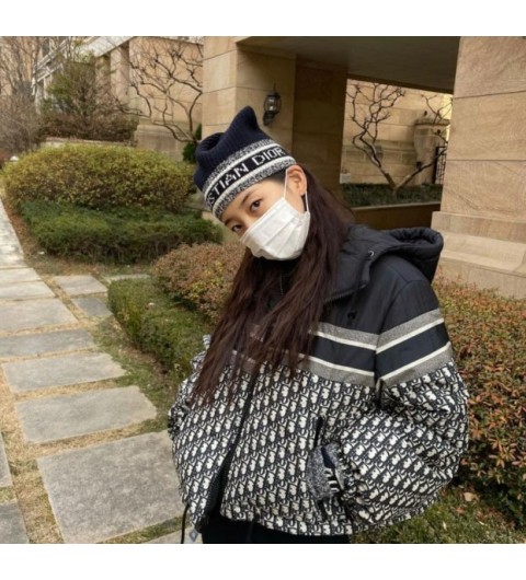 디올 여성 오블리크 크롭 다운패딩