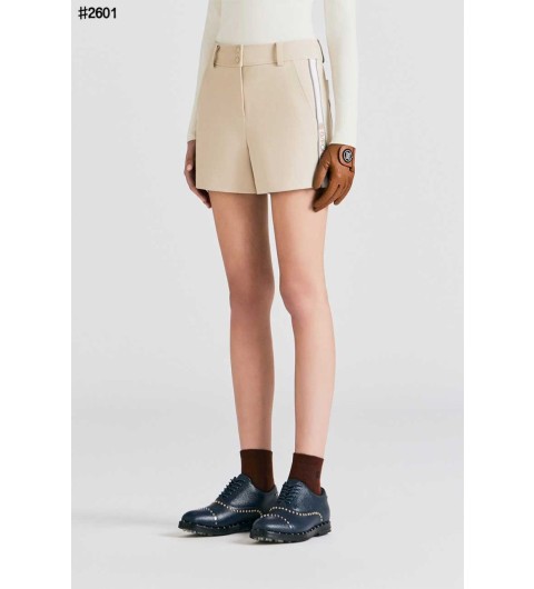 지포어 여성 사이드 자수 테이프 A 라인 쇼트 팬츠 - 2 Color