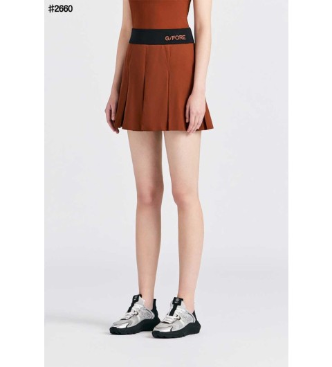 지포어 여성 릴타올 밴드 플리츠 스커트 - 2 Color