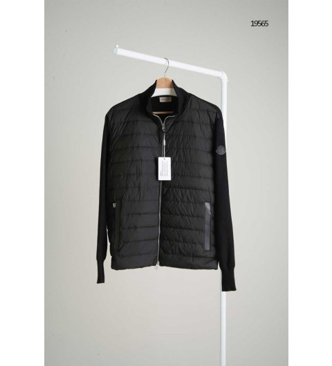 몽클레어 블랙패치 니트 패딩 자켓