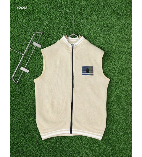 어메이징크리 빅 스컬 니트 집업 베스트 - 2 Color