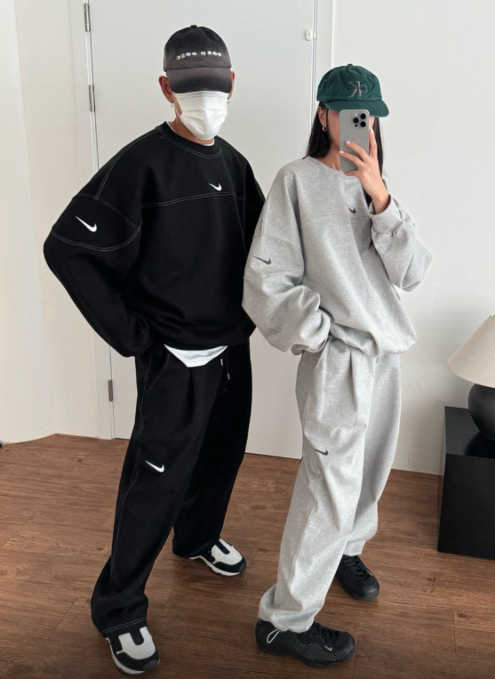 나이키 스티치 럭비세트(기모) -2color-