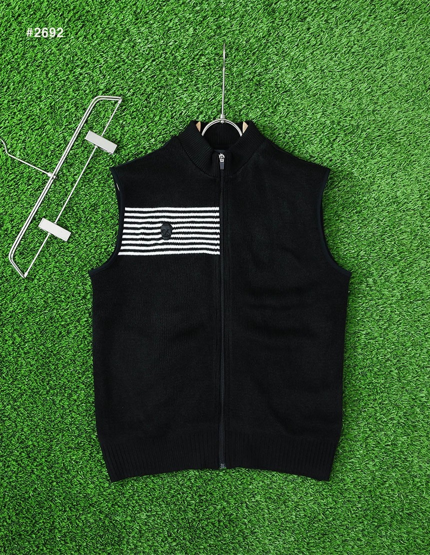 어메이징크리 아코디오 니트 집업 베스트 - 2 Color