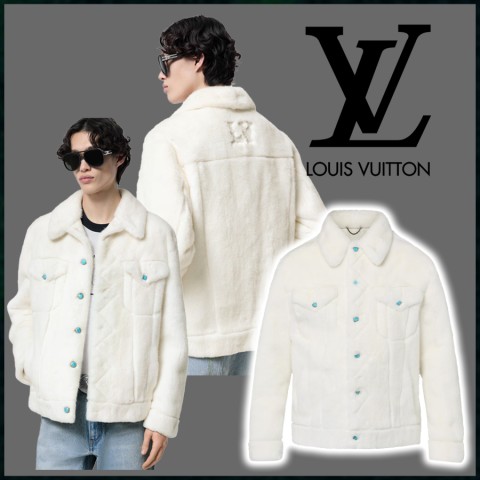 루이비통 밍크 트러커 자켓