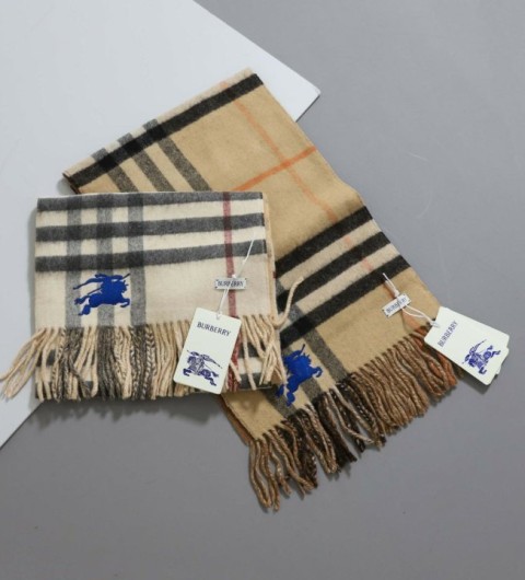 버버리 EKD 로고 프린지 캐시미어 머플러 - 2 Color