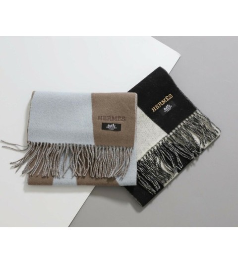 에르메스 캐시미어 홀스 투톤 머플러 - 2 Color