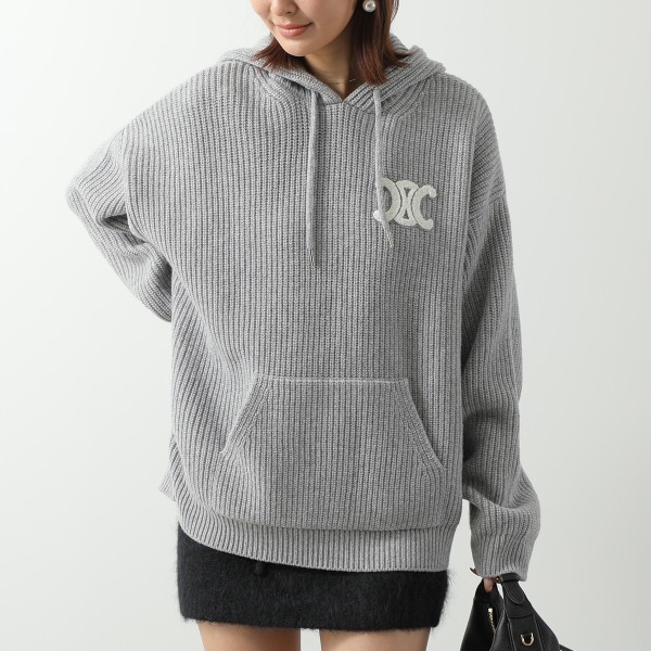 셀린느 후드 스웨터 리브드 울 니트-레플리카 사이트 쇼핑몰