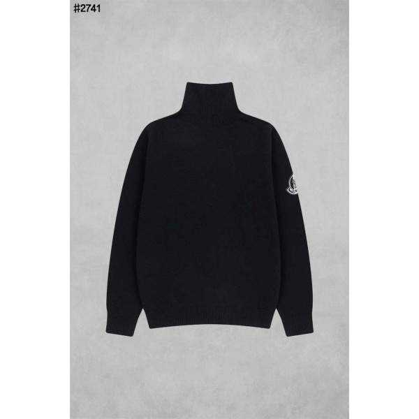 몽클레어 모티프 빅 암로고 패치 베이직 터틀넥 니트 풀오버-레플리카 사이트 쇼핑몰