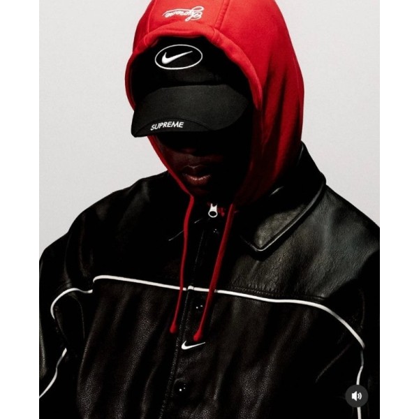 슈프림 x 나이키 레더 바시티 자켓 블랙-레플리카 사이트 쇼핑몰