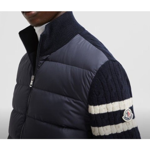 몽클레어 패딩 집업 울 가디건