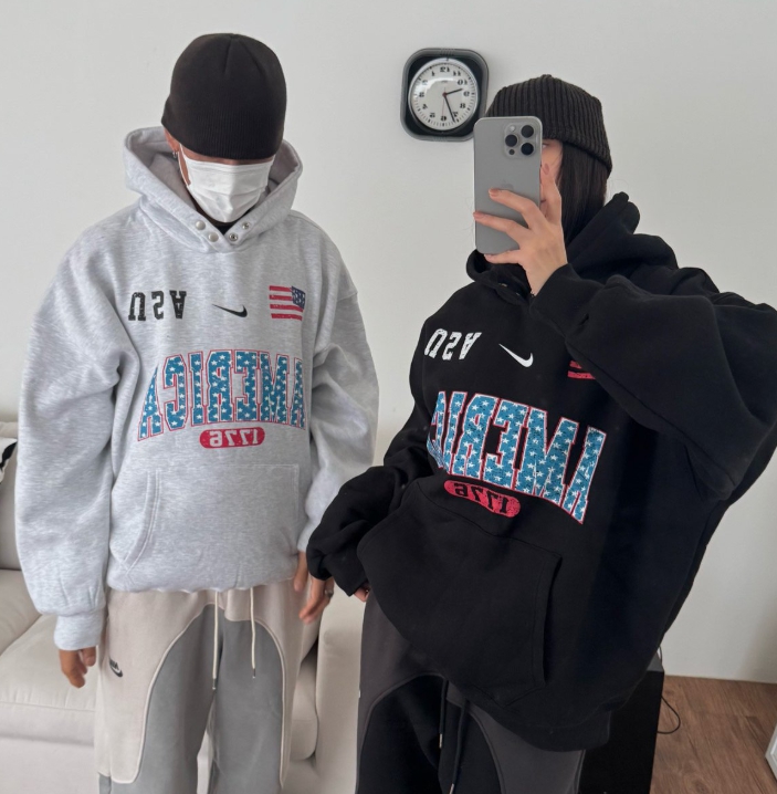 나이키 usa 후드(기모) -2COLOR-
