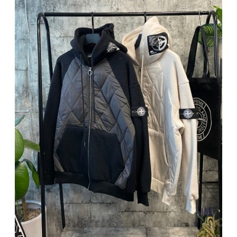 스톤아일랜드 퀄팅 후리스 패딩 (2color)