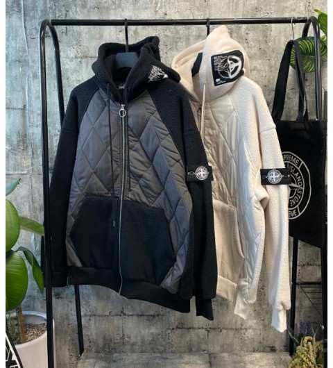 스톤아일랜드 퀄팅 후리스 패딩 (2color)