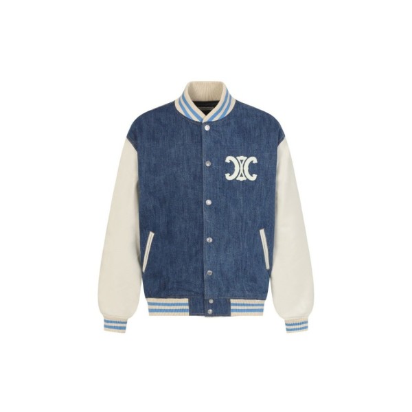 셀린느 B11 트리오페 워싱 데님 바시티 자켓-레플리카 사이트 쇼핑몰