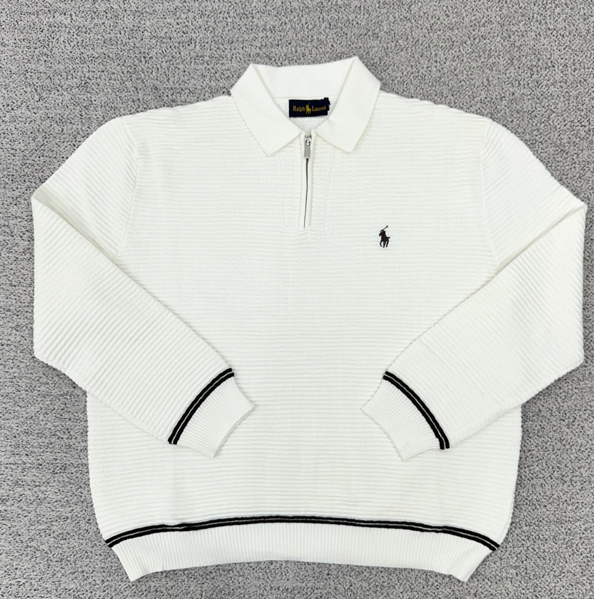 폴로 랄프로렌 투라인 반집업 카라 니트 (3color) -20489
