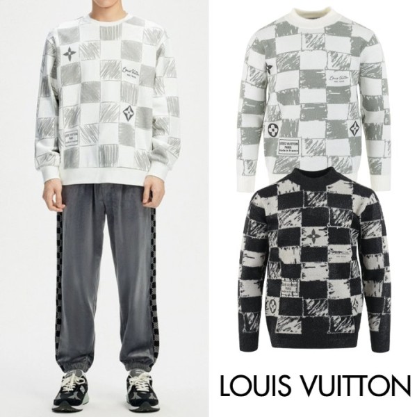 루이비통 다미에 자가드 모헤어 니트 (2color)-레플리카 사이트 쇼핑몰