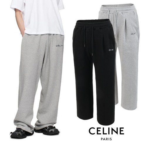 셀린느 트리오페 포켓 자수 와이드 트레이닝팬츠 (2color)