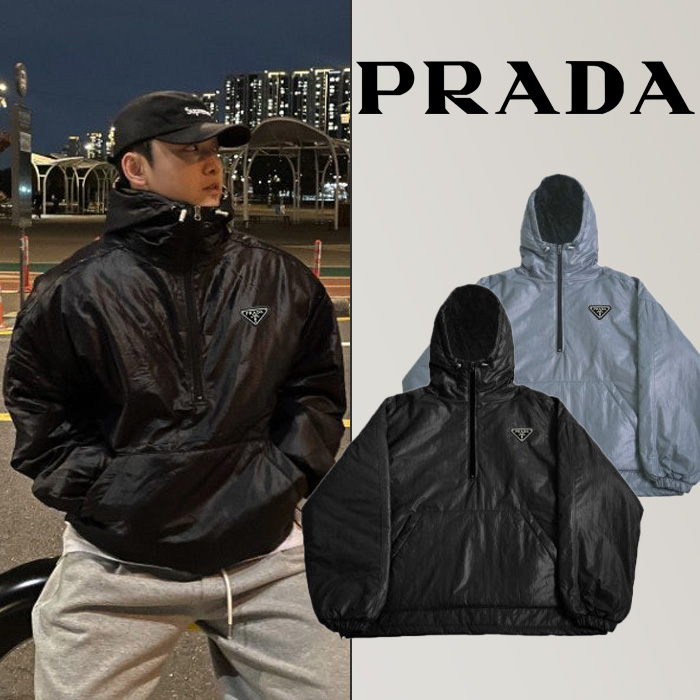 프라다 글로시 반집업 안노락 패딩 (2color) -20491