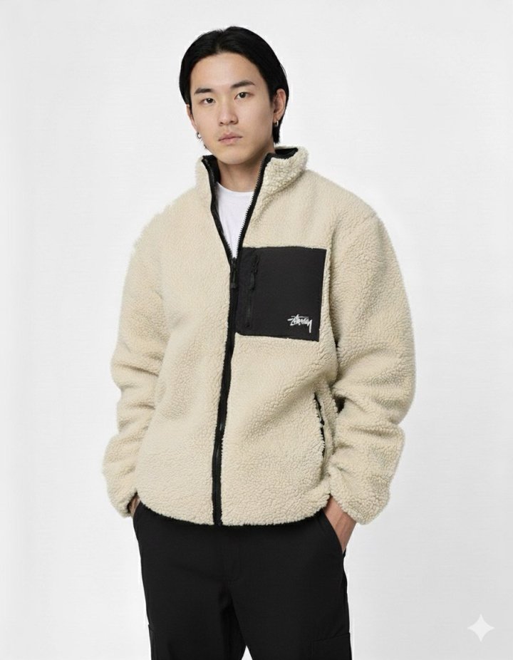 스투시 8볼 셰르파 리버시블 자켓