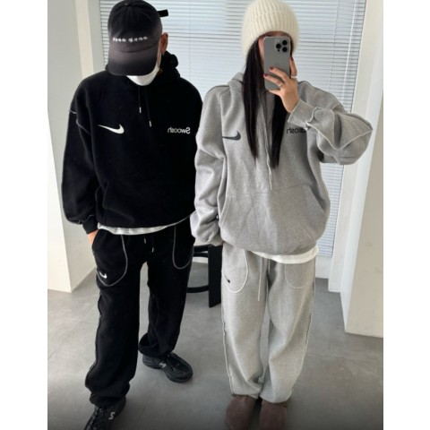 나이키 레이어드 기모세트 (2color)