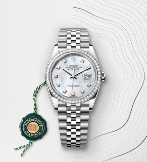 롤렉스 오이스터, 36mm, 오이스터스틸, 화이트 골드와 다이아몬드 (국내공장 AS가능)