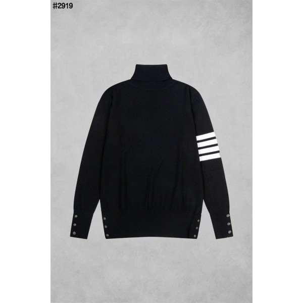 톰브라운 코튼 4바 터틀넥 울 스웨터 - 블랙-레플리카 사이트 쇼핑몰