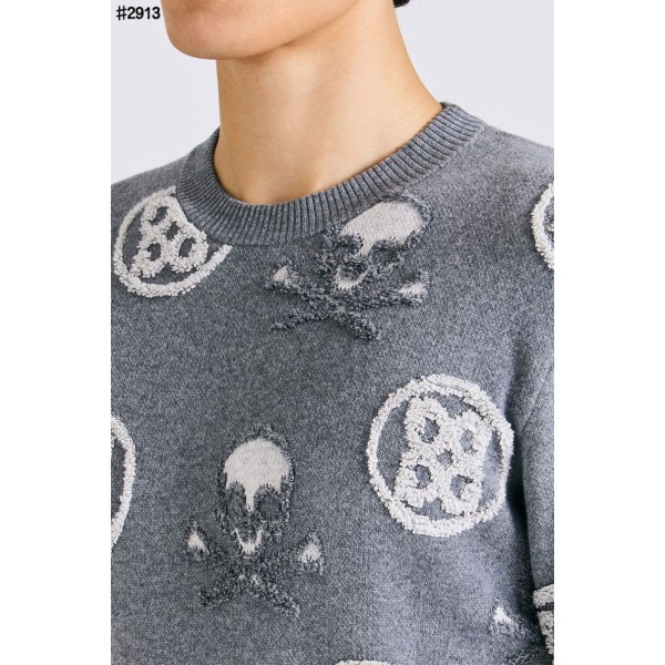 지포어 코튼 캐시미어 Skull&T's 자카드 스웨터 - 2 Color-레플리카 사이트 쇼핑몰
