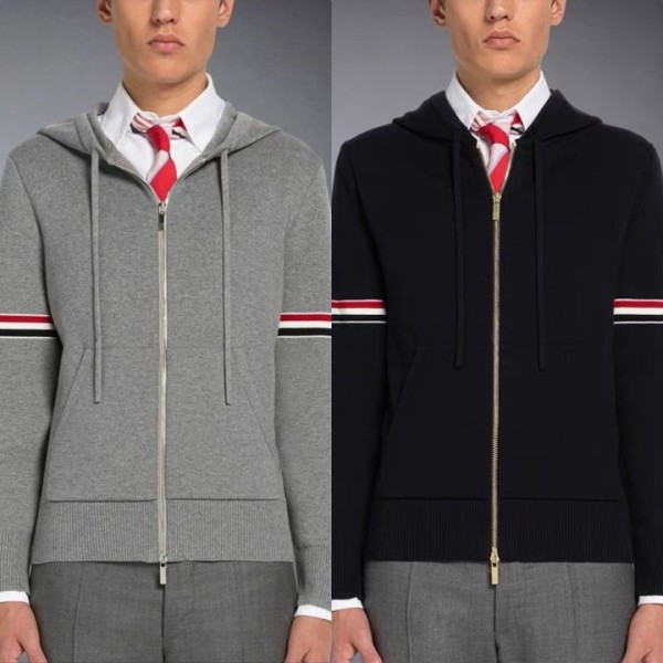 톰브라운 코튼 밀라노 암밴드 후드집업 - 2 Color-레플리카 사이트 쇼핑몰