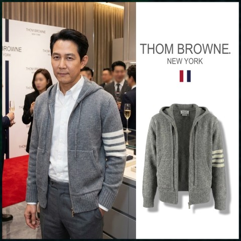 톰브라운 인타르시아 보트 후드 집업