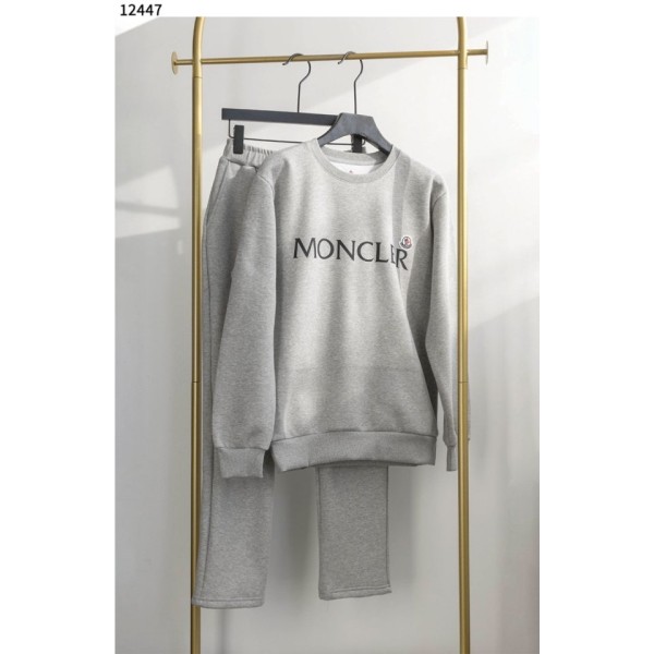 몽클레어 이니셜 엠보로고 라운드 패치 맨투맨 팬츠 세트 기모 - 2 Color-레플리카 사이트 쇼핑몰