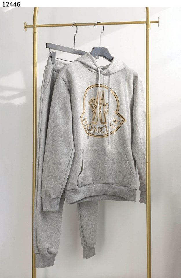 몽클레어 빅로고 후드티 조거팬츠 기모 트레이닝 세트 - 2 Color