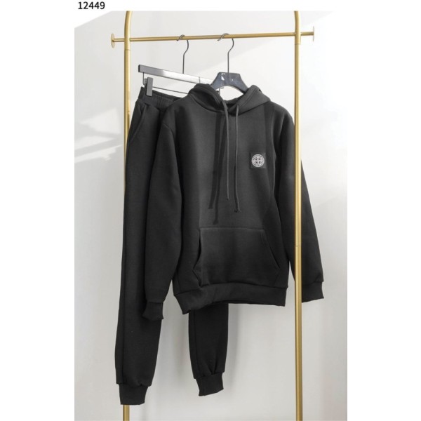 스톤아일랜드 라인 기모 후드티 조거팬츠 트레이닝 세트 - 2 Color-레플리카 사이트 쇼핑몰