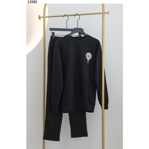 크롬하츠 컬러 로고 라운드 맨투맨 팬츠 기모 트레이닝 세트 - 2 Color-레플리카 사이트 쇼핑몰