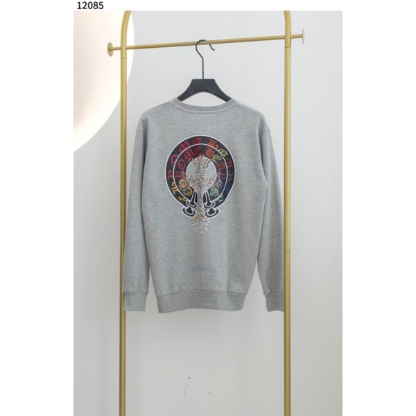 크롬하츠 컬러 로고 라운드 맨투맨 팬츠 기모 트레이닝 세트 - 2 Color-레플리카 사이트 쇼핑몰