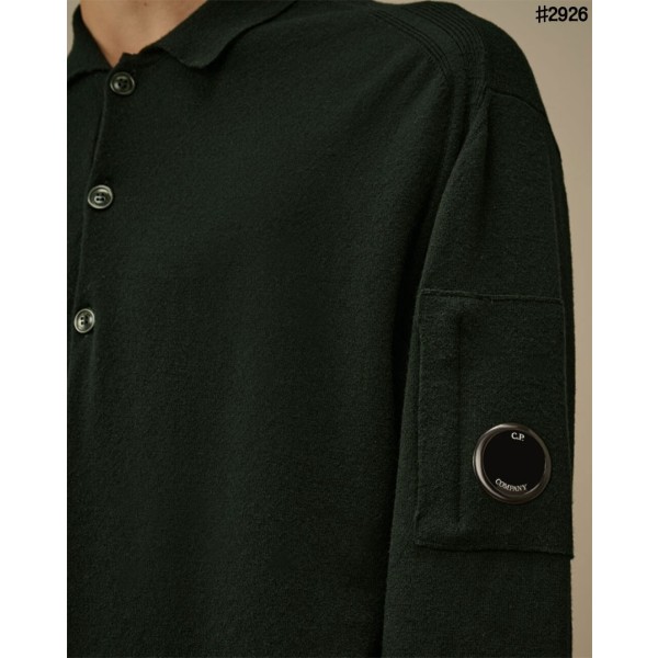 CP컴퍼니 렌즈 패치 메리노 울 니트 폴로 - 3 Color-레플리카 사이트 쇼핑몰