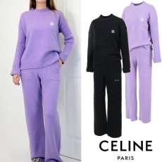 셀린느 트리오페 자수 니트 셋업 (2color)