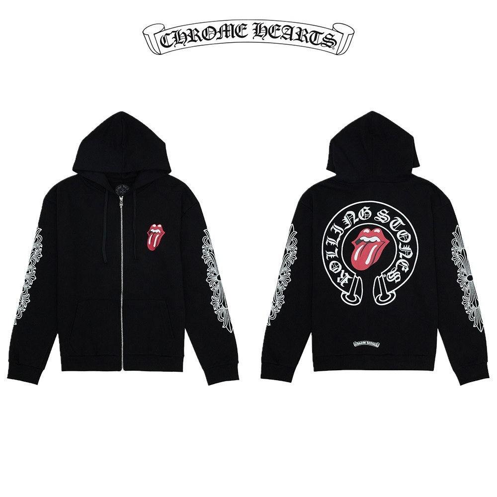 크롬하츠 롤링스톤 혓바닥 후드집업