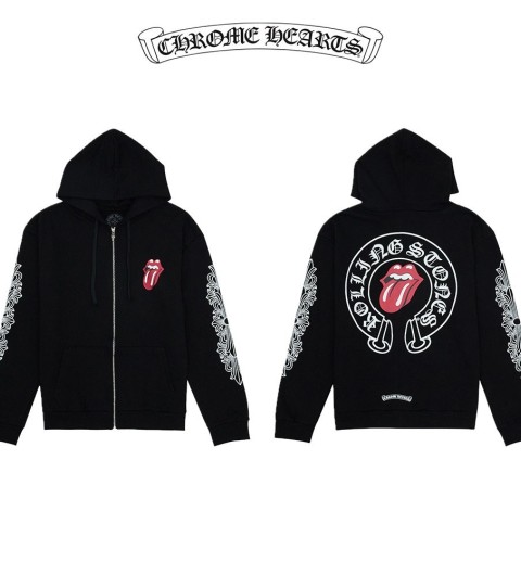 크롬하츠 롤링스톤 혓바닥 후드집업