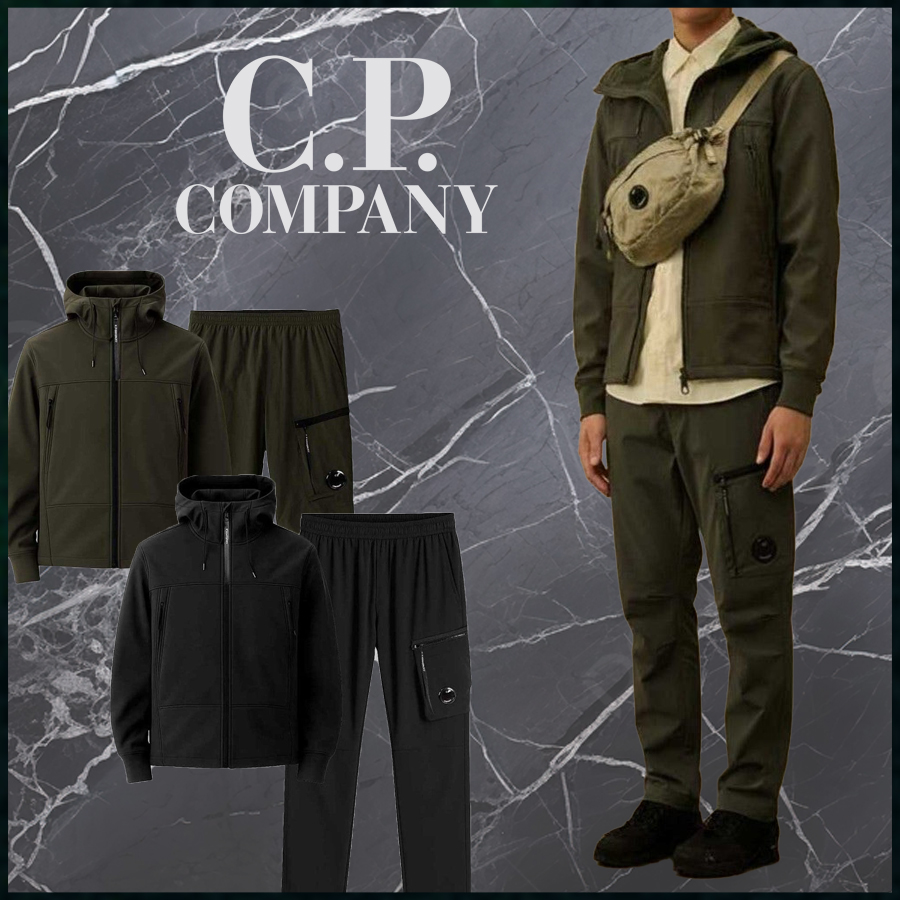 CP컴퍼니 스트레치 소프트쉘-R 고글 기모 후드집업 스트레치 U16 기모 밴딩 팬츠 세트 - 2 Color