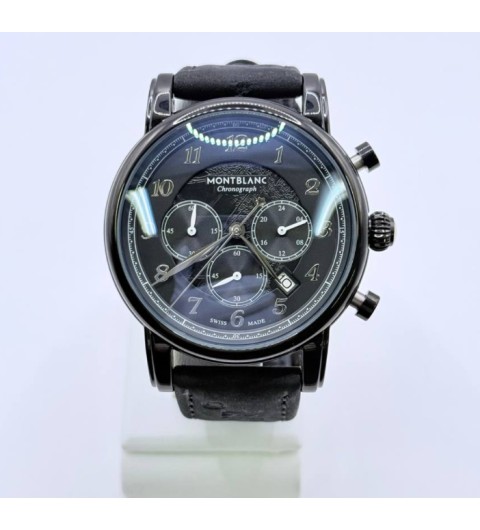 몽블랑 스타 레거시 크로노그래프 올블랙세무 박서준시계 (국내공장 AS가능)