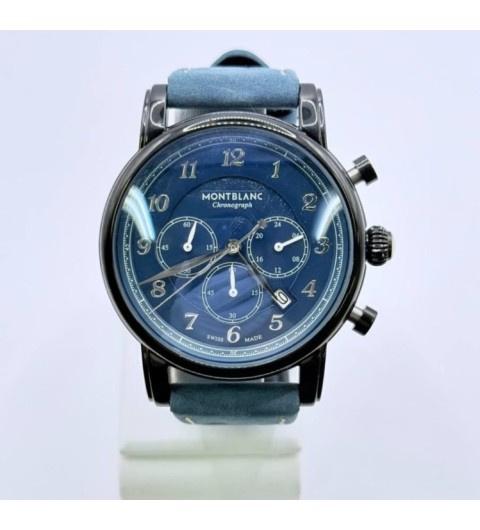 몽블랑 스타 레거시 크로노그래프 블루 박서준시계 (국내공장 AS가능)