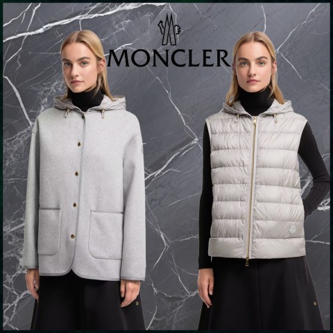 몽클레어 여성 캐시미어 하이브리드 후드 자켓 - 2 Color