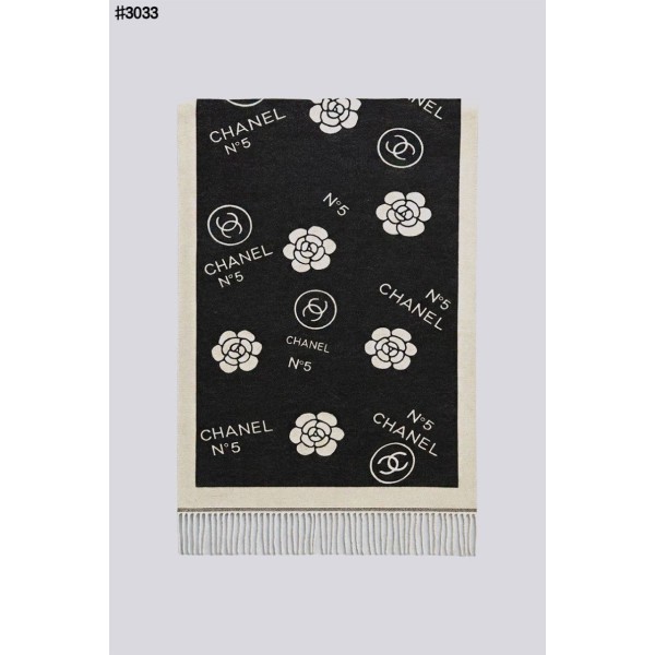 샤넬 넘버 5 까멜리아 아트워크 울 자카드 태슬 숄 머플러-레플리카 사이트 쇼핑몰