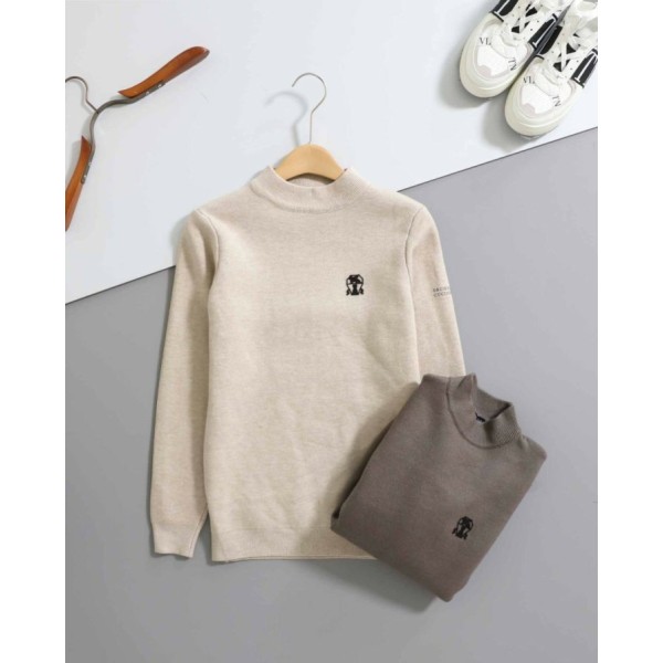 브루넬로 쿠치넬리 3D 엠보 로고 밍크 안감 니트 스웨터 - 2 Color-레플리카 사이트 쇼핑몰