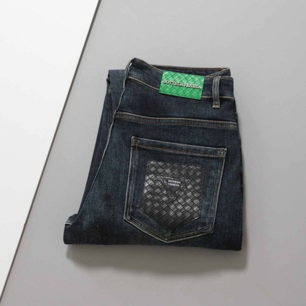 보테가베네타 인트레치아토 패턴 기모 워시 데님 팬츠-레플리카 사이트 쇼핑몰