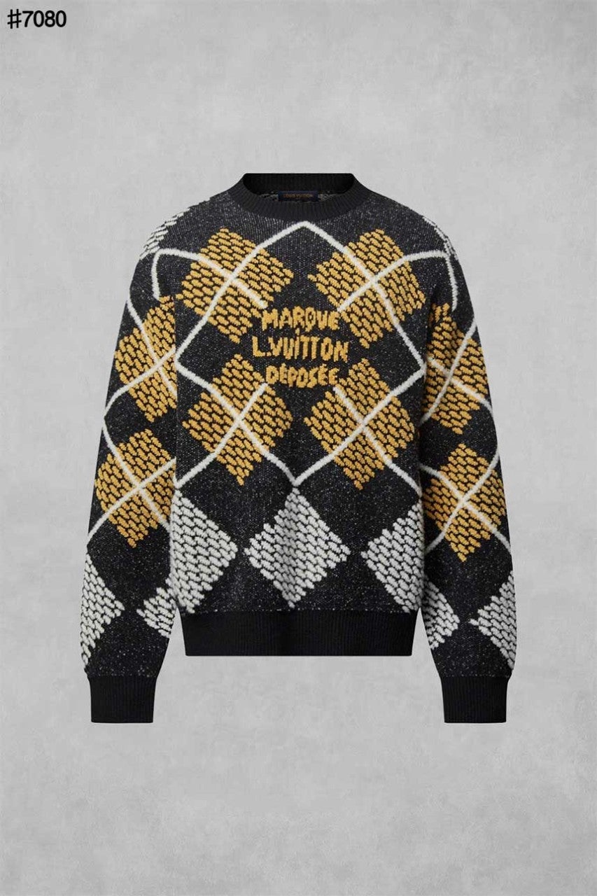 루이비통 다미에 아가일 자카드 울 블렌드 니트 풀오버