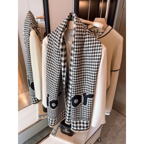 디올 체크로고 숄 머플러